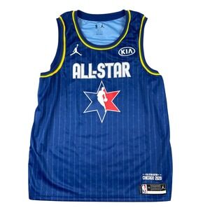 LeBron James All-Star Jersey Mens 2XL Blue Jordan Chicago‎ 2020 Swingman NBA 56
